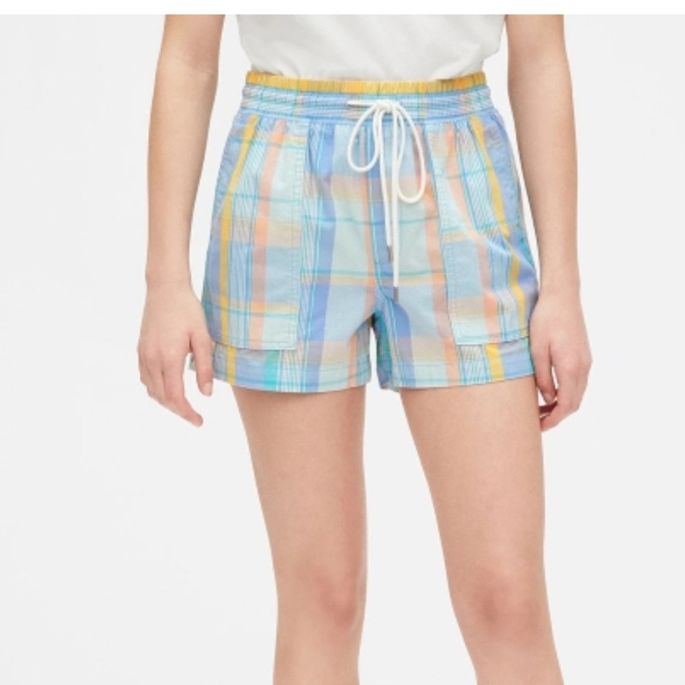 Gap Plaid Pull-On Utility Shorts. Size Small Tall.